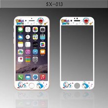 Cartoon cute Doraemon Tempered Glass film Protective for iPhone 6 case 6S Front Films Cover Screen Protector freeshipping