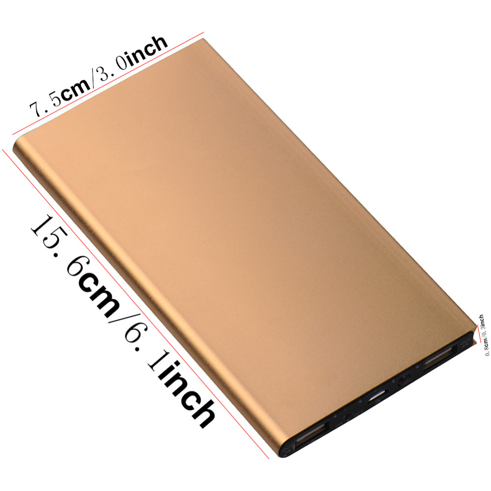 Portable Phone Charger 20000 mAh Ultra Thin Aluminum Alloy Power Bank External Battery Charging Treasure for Smart Phone Portable Phone Charger 20000 mAh Ultra Thin Aluminum Alloy Power Bank External Battery Charging Treasure for Smart Phone