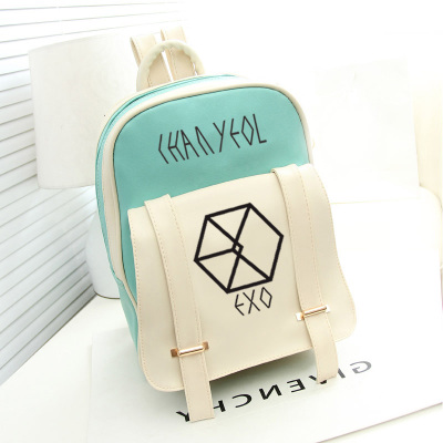 Chanyeol New Kpop EXO PLANET #2 PU Schoolbag Korea Backpack