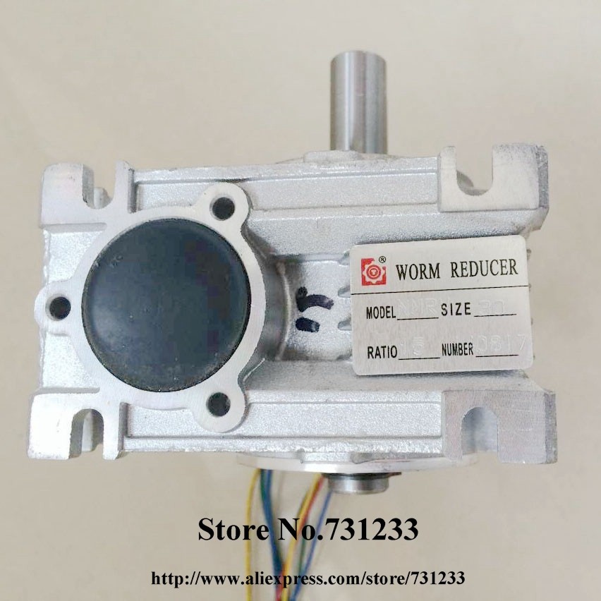 Description Picture 5 of item5:1 to 80:1 RV30 Worm Speed Reducer With Single Output Shaft and Shaft Adapter for 8mm input shaft of Nema 23 Motor