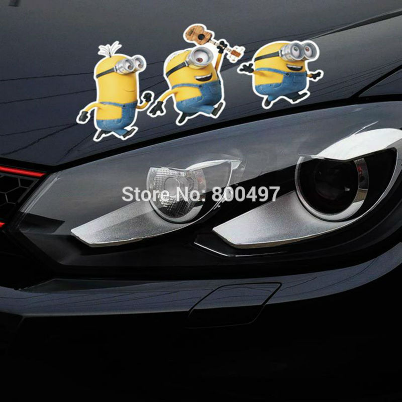 10 x Newest Minions Despicable Me Stuart Phil Kevin Stickers Car Decal for Toyota Chevrolet Volkswagen