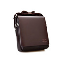 100% Genuine Leather Men's Bag, Cowhide Shoulder Bags, Business 14" La