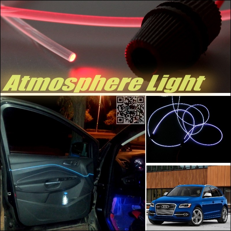 Car Atmosphere Light Fiber Optic Band For Audi Q5 SQ5 2008~2015 Interior Refit Uniformity No Dizzling Cab Inside DIY Air light