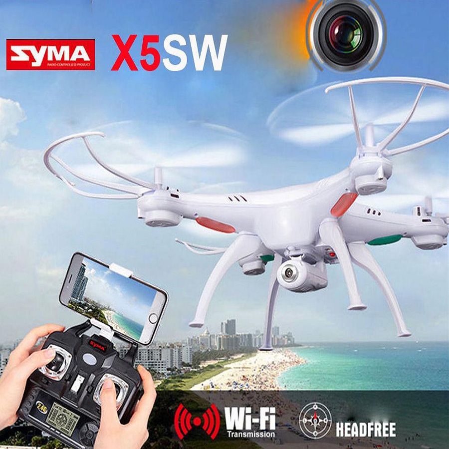 Syma X5SW WIFI FPV 2.4Ghz 4CH 6-Axis Gyro RC Quadcopter Drone UFO 2.0MP HD Camera White RTF Free Shipping