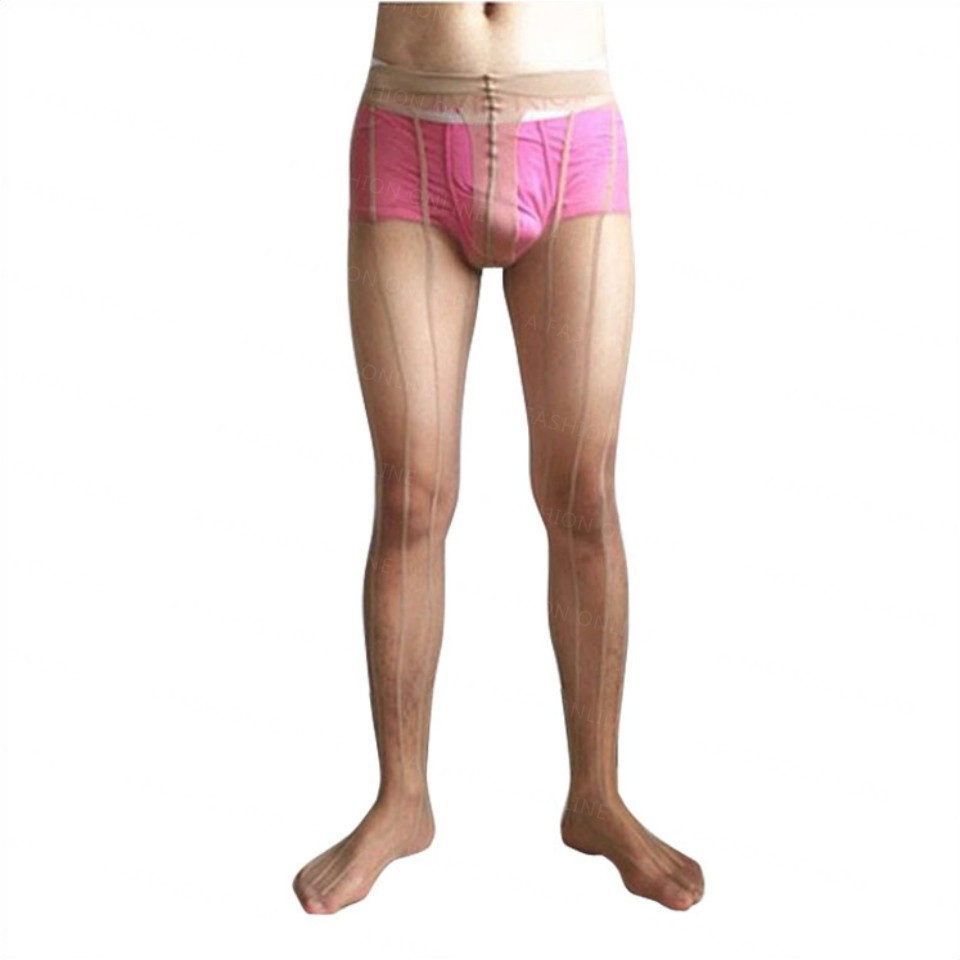 Pink Pantyhose On Men 8