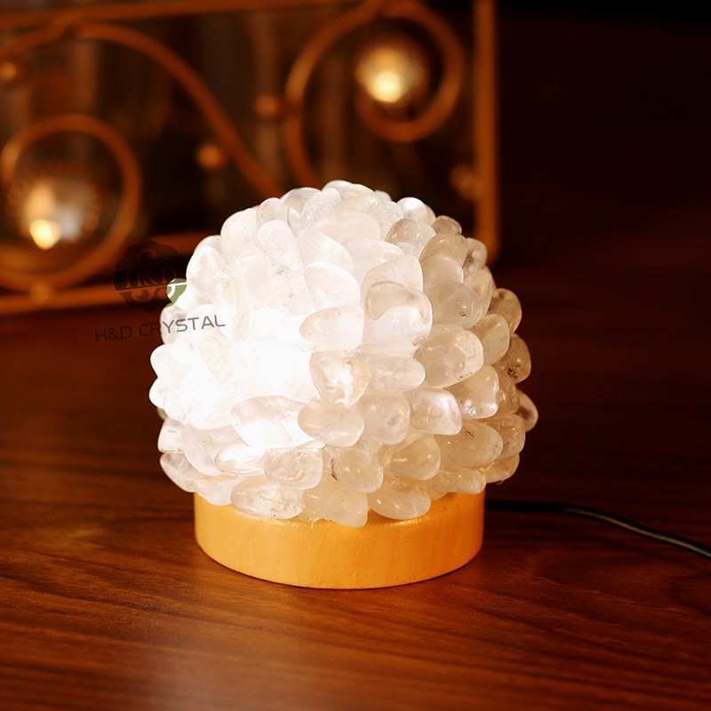 Unique LED USB Lava Lamp White Rock Crystal Quartz Crafts Night Sleeping Lights Lamp Emergency Light for Bedroom Creative Gift (10)