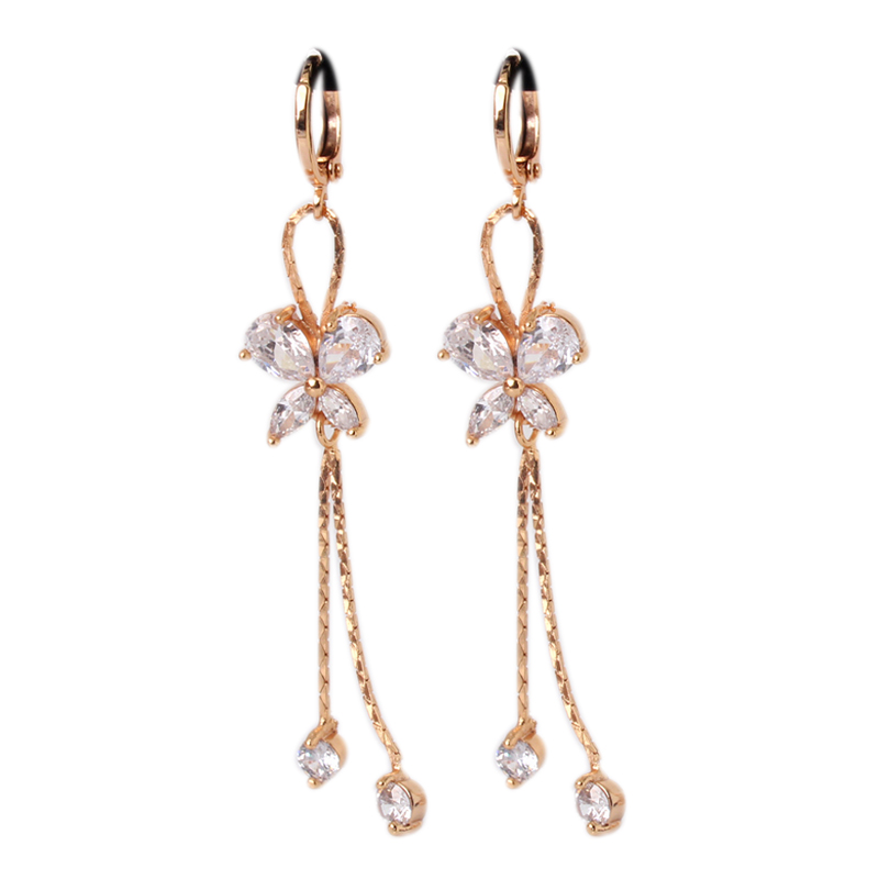 Гаджет  Hot Sale 18K Gold Plated Butterfly Earrings Dangle Earrings Fashion Jewelry Gift For Women Wholesale (GULICX E122.2) None Ювелирные изделия и часы