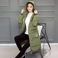 2016 New Winter Coat Women Warm Cotton Padded Full Sleeve Jacket Female Windbreaker Long Down Cotton