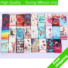 Wholesale 10pcs/lot Painted Style Leather TPU Case with Wallet Card Slots for Samsung Galaxy J1 J100H J100M  Free Shipping