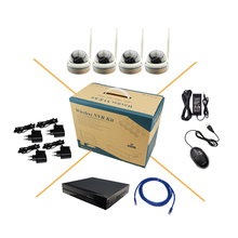 HD 1080p Metal Dome wireless IP Camera Kit 4 NVR Supports 720P/960P/1080P ONVIF Sony222 illumination Surveillance CCTV System