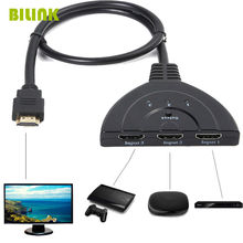 High Quality hdmi hub 3 Port 1080P 3D HDMI Switcher Switch Splitter Hub with Cable for PC TV HDTV DVD PS3 Xbox 360 Cable box