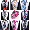 british style gravata tie for men Black and White Plaid skinny tie 2 inch Necktie ties