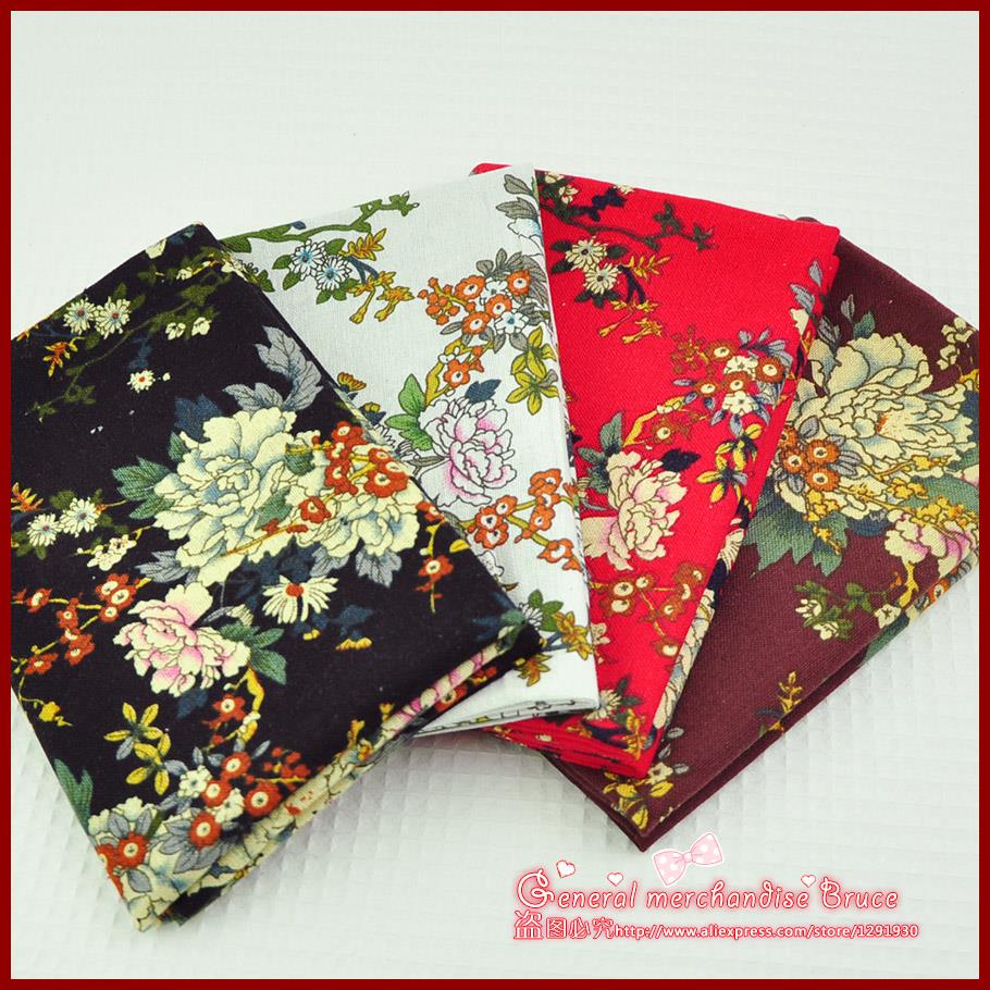 NEW 4pcs 70 50cm peony series Fluid Systems patchwork baby cloth font b tartan b font