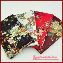 NEW 4pcs 70*50cm peony series Fluid Systems patchwork baby cloth tartan ethnic fabric cotton crafts materials tilda textile
