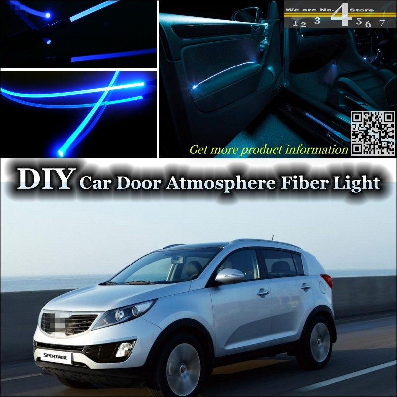 interior Ambient Light Tuning Atmosphere Fiber Optic Band Lights For Kia Sportage Inside Door Panel illumination Not EL light