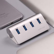 Auorange высокое качество щепка USB 3.0 Hub 4 разъём(ов) сплиттер адаптер алюминий хаб для Apple Macbook Air портативных пк бесплатная доставка