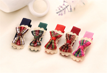 Fashion Cute Butterfly Bowknot Bow Snaps Striped Hair Clips Slides Girl Kids Clip Baby Gift Hairpins Boutique Barrette(6Pcs/Lot)