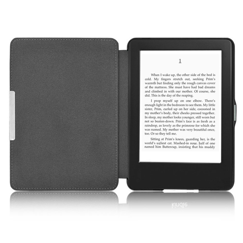 Hot selling Super Black Magnetic Auto Sleep Leather Cover Case For Amazon Kindle Paperwhite 1 2