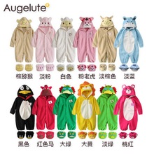 2016 New Spring Winter Baby body suits 3-18M Hooded body suits boy girls costume fleece cute animal style Jumpsuit baby 9 colors