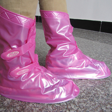 Shoes Cover Men and Women Waterproof Thick Rainproof Non slip Rubber Tube Riding Adjustable Shoe Cover