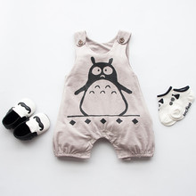GREY penguin 100%Cotton Short Sleeve Clothing Similar Jumpsuit Printed Baby Boy Girl Bodysuits 2016 baby girl boy clothes