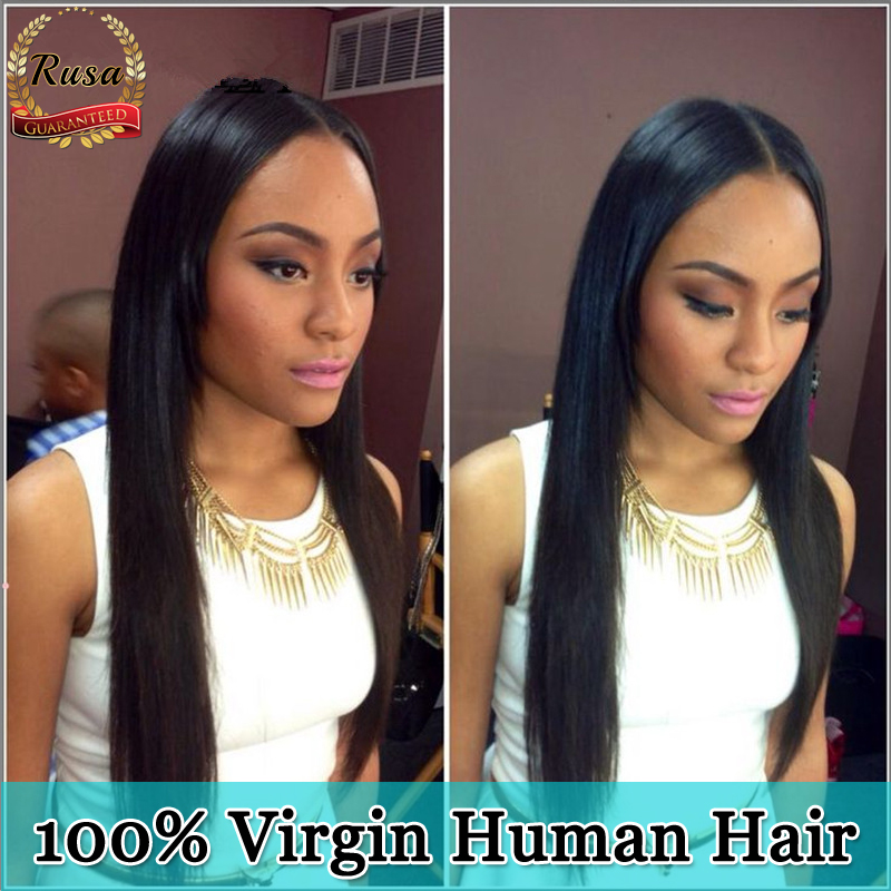 Фотография Peruvian Virgin Human Hair Straight Full Lace Human Hair Wigs For Black Women Front Lace Wigs With Baby Hair Straight Lace Wigs