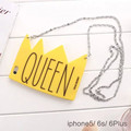 New Yellow Queen 3D Crown Silicone phone case For iphone 6 6s 6plus Soft Handbag Rubber