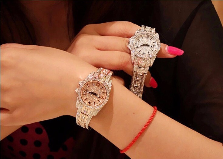 Austrian crystal fashion brand new 2015 luxury women's diamond watches women's dress watches ladies quartz watches drop ship