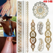 #A-146/New Design Flash Tattoo Removable Waterproof Gold Tattoo Metallic Temporary Tattoo Stickers Temporary Body Art Tatoo