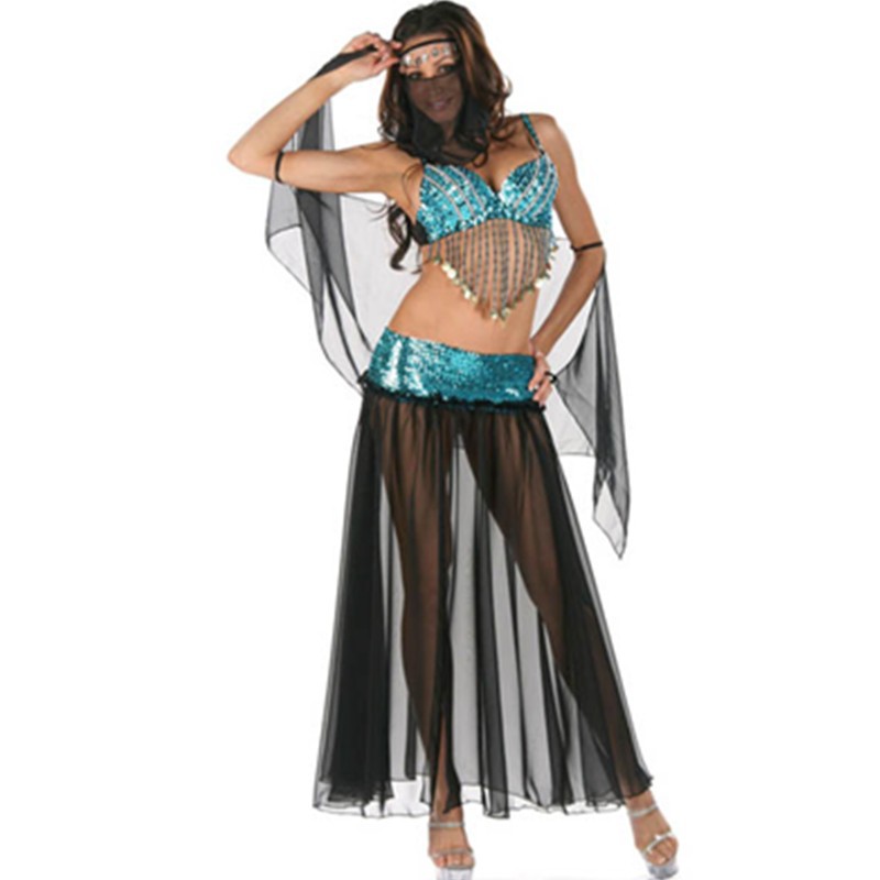 Hot Sale Fashion Epypt Sequin Blue and Black Belly Dance Costume Performance Costume for Women Fancy Dance Dress Outfit L1356 L1356(7) 800x800
