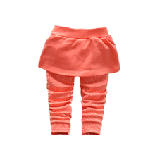 2014 new Autumn Korean baby girls child bow Mickey cotton padding culottes pants Leggings B105