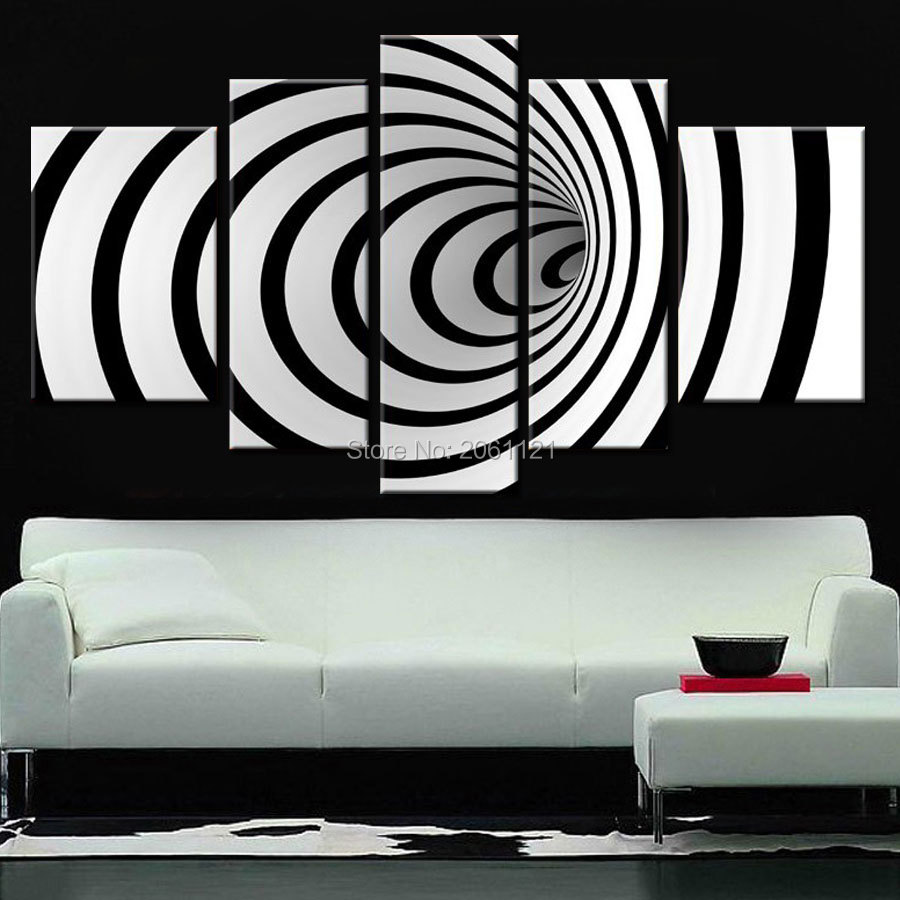 Science Fiction Decoration MODERN design black white wall art paintings on canvas unique lines pop art picture for home wall