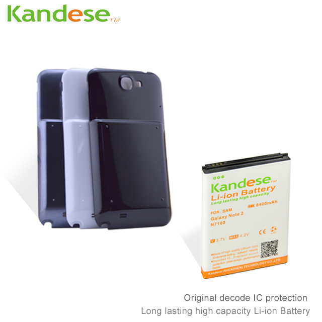 sale 1pcs lot KANDESE Brand Black Door Cover 8400mAh High capacity Extended Battery For Samsung Galaxy