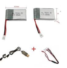 X5C X5 X5SW X5SC RC RC quadcopter RC drone spare parts 3.7V 600Mah Li-polymer Battery 2pcs/lot +USB cable Free shipping