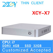 Low price and best quality Mini Htpc Nettop Pc I7 Barebone X7 3517U/3687U 4G RAM 32G SSD Support Home Premium