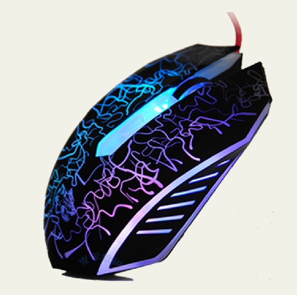 Free shipping 2014 6D Wired mouse glowing gaming mouse notebook