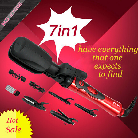 Free shipping 7 in 1 ionic straightening Irons & hair curling iron hair straightener flat iron roller pranchas de cabelo