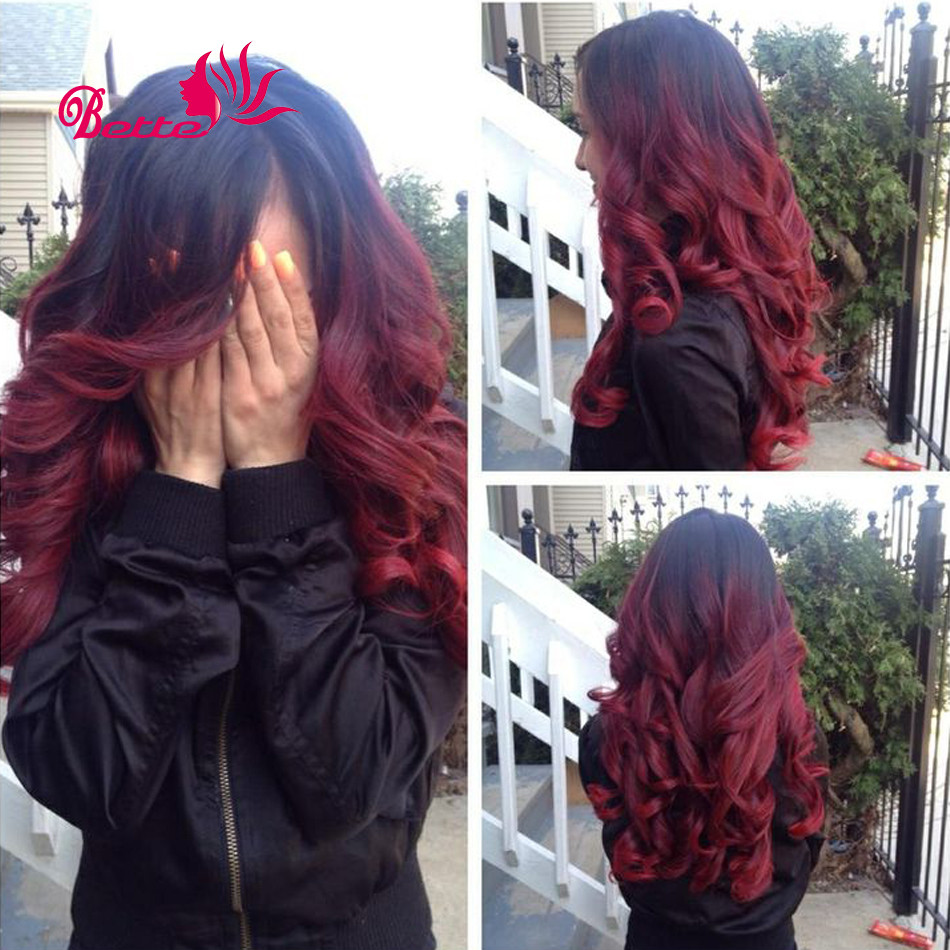 7a Burgundy Brazilian Virgin Hair Burgundy Ombre Virgin Hair 3