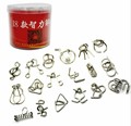 Set of 18 pieces IQ Test Magic Brain Teaser Iron Wire Puzzles Game for Adults Children