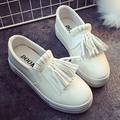 Women s shoes flat shoes cheap slip on loafers platform shoes increased 4CM casual shoe 2017