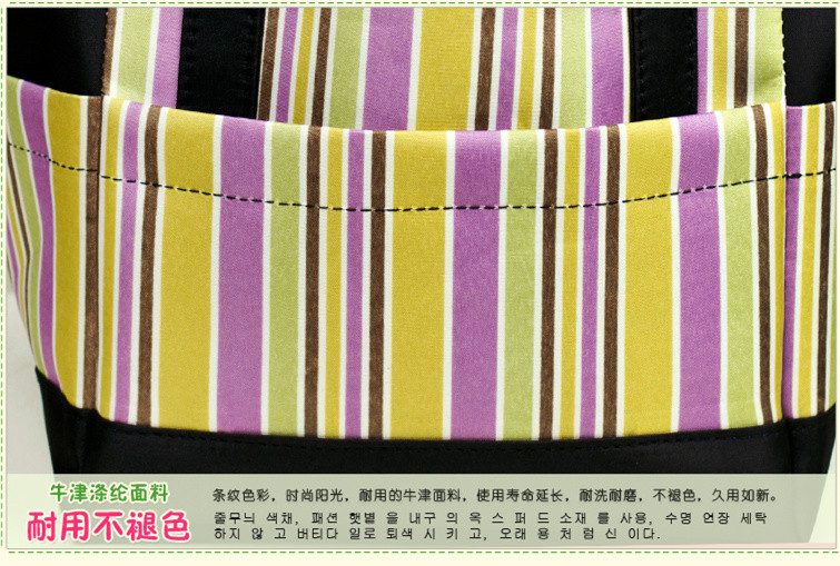 Fashion Stripe Thermal Preservation Bags Simple Convenient And Practical Mummy Handbag For 6 Color Chioce (2)