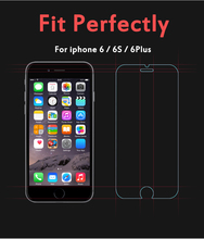 For iPhone 6 6S HD Ultra Thin 0.3mm 2.5D Premium Tempered Glass Screen Protector Toughened Protective Film + Cleaning Kit