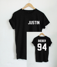 Justin Bieber T Shirt Mens Band Boy Tshirt Rock Hip Hop Short Sleeve Name And Age T-shirt Tumblr Clothing Tee Shirt Size S-3XL