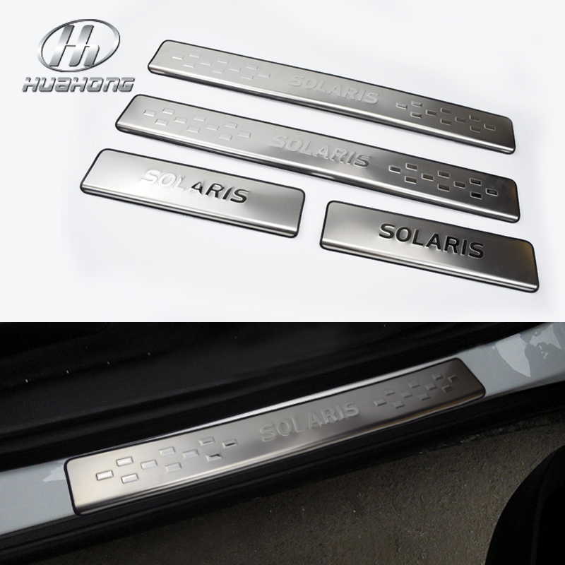 For Hyundai Solaris door sill pedal cover Scuff Pl...