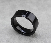 Fashion black rings stainless steel wedding rings for men jewelry Vnox R 028 ring wholesale free