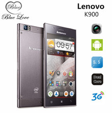 original lenovo K900 Intel Atom Z2580 2048MHz dual Core Android 4.2 smartphone 5.5″ IPS 1920*1080 2G Ram Russian 13MP Cell phone