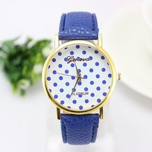 Hot 2015 New Casual Watches PU Leather Geneva Watches Multicolor Strape Spots Dress Watch quartz wristwatches