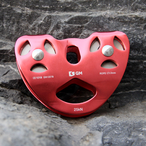 25KN5600lbsZipLineCableTrolleyPulleyTANDEMPULLEYDualAluminum