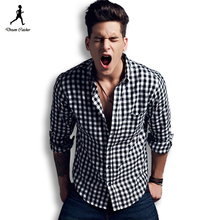 2015 Men Shirt Long Sleeve Casual Plaid Shirts Slim Fit Fashion Male Camisa Masculina Colorful Shirt