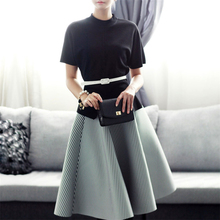 2016 New Summer Two Piece Women Sets Clothes Short Sleeve Elegant Top Lady Blouse Sets Female Skirt Suits With Sashes FT001